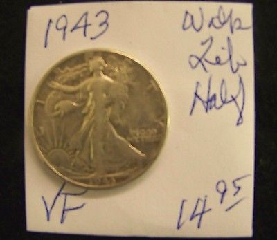 1943  Liberty Walking silver half dollar - VERY  FINE