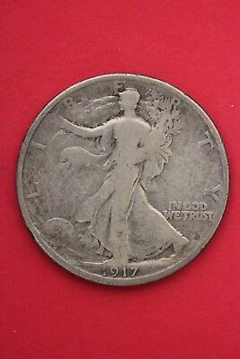 1917 S Walking Liberty Half Dollar Exact Coin Pictured Flat Rate Shipping OCE343