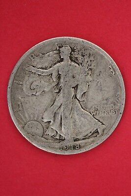 1918 S Walking Liberty Half Dollar Exact Coin Pictured Flat Rate Shipping OCE382