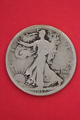 1917 S Walking Liberty Half Dollar Exact Coin Pictured Flat Rate Shipping OCE070