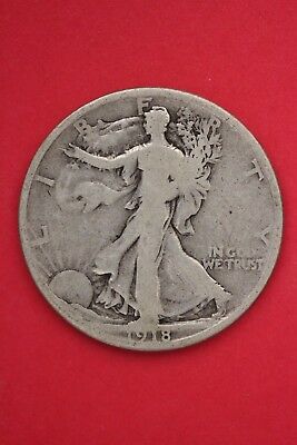 1918 S Walking Liberty Half Dollar Exact Coin Pictured Flat Rate Shipping OCE430