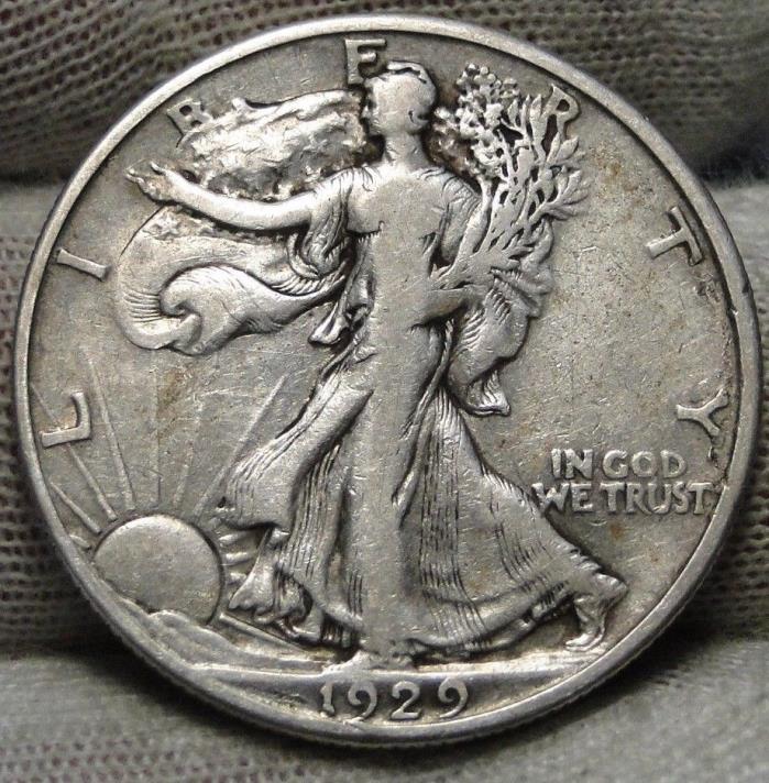 1929D Walking Liberty Half Dollar 50 Cents. Nice Older Coin Free Shipping (7248)