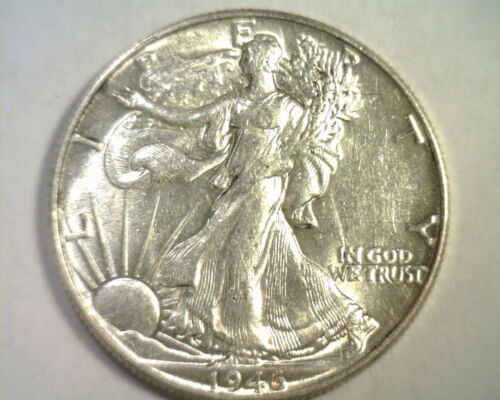 1946 WALKING LIBERTY HALF CHOICE ABOUT UNCIRCULATED CH. AU NICE ORIGINAL COIN