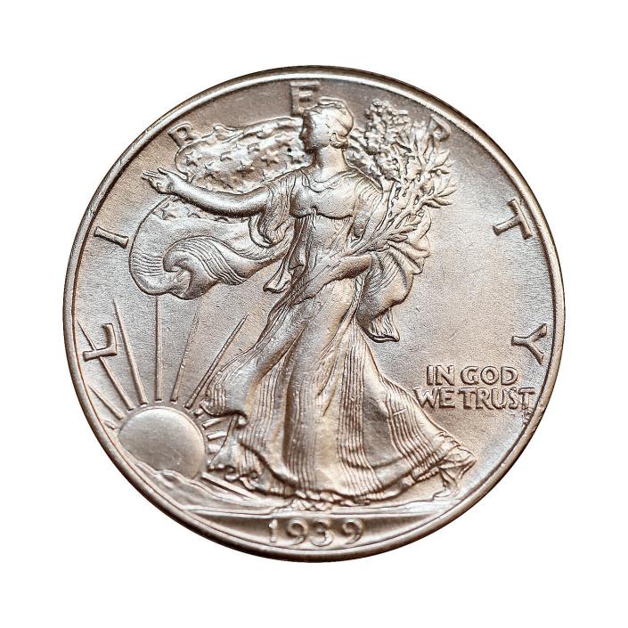 1939 P Walking Liberty Half Dollar - Gem BU / MS / UNC