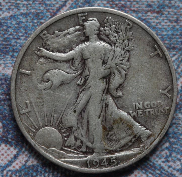 1945 S  Liberty Walking Half  Silver Dollar