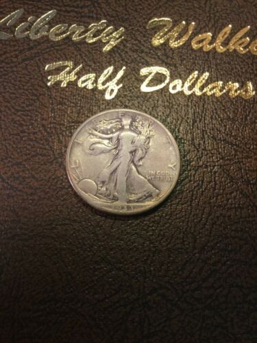 1933-S Walking Liberty Pretty Toning- See My Listings For Great Walkers!