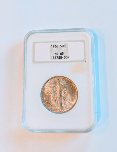 1936 Walking Liberty Half Dollar 50¢ NGC MS65 Nice Luster Surfaces Eye Appeal
