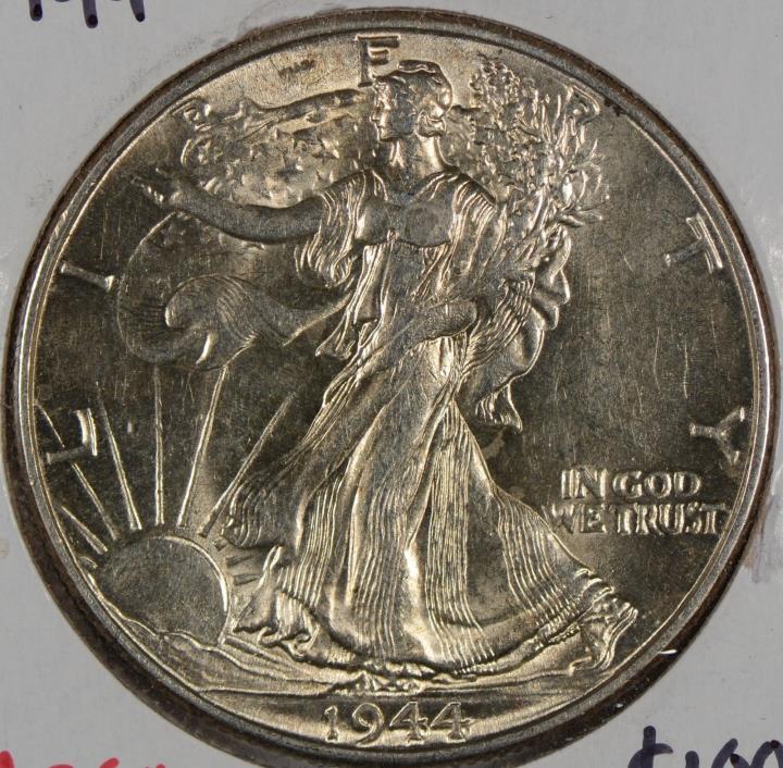 1944 50C Walking Liberty Half Dollar Mint State #144114