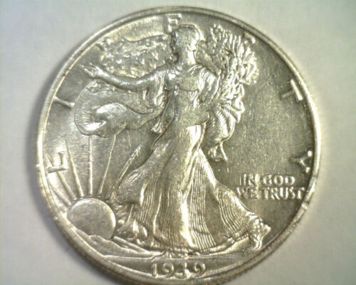 1939-S WALKING LIBERTY HALF ABOUT UNCIRCULATED+ AU+ NICE ORIGINAL COIN BOBS COIN