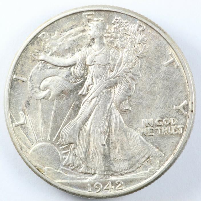1942 Walking Liberty Silver Half Dollar 50C