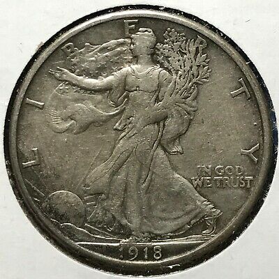 1918-S 50C Walking Liberty Half Dollar (49096)