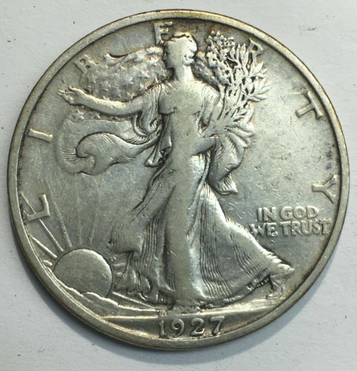 1927-S Walking Liberty Half Dollar - Nice mid grade