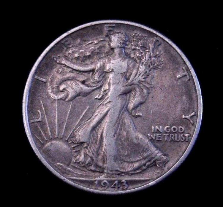 1943 50c Walking Liberty Silver Half Dollar 90% Type