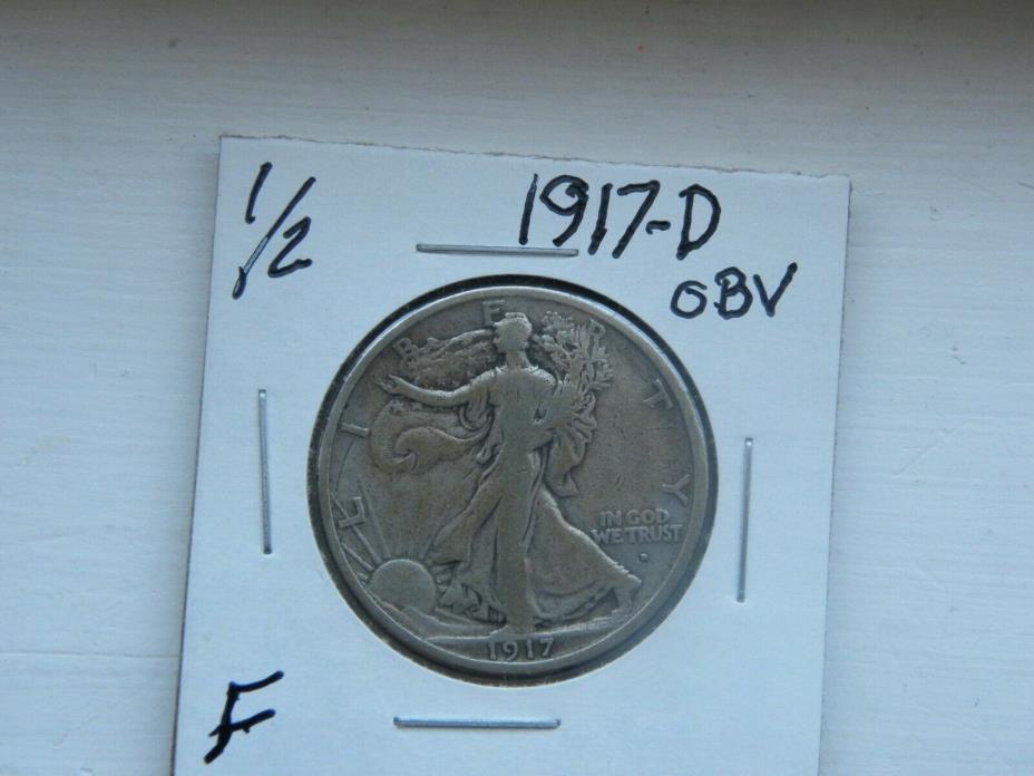 1917-D  Obverse walking liberty half dollar