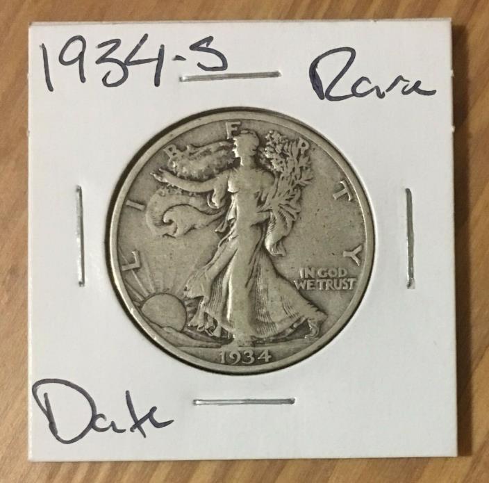 1934-S Walking Liberty Half Dollar Rare Date Silver US Coin
