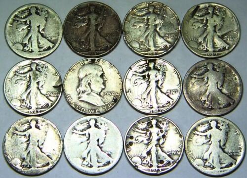 Silver Stacker Coins Lot Half Dollar US Collection 90% Silver Flaws Dings B01