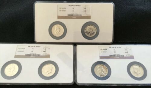 1963 & 1964 50c END OF AN ERA (2 COIN SET) * WANT THE BEST. NGC PROOF 69 *