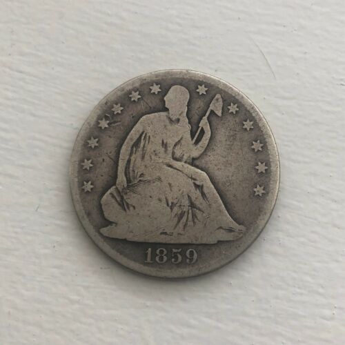 1859-O Liberty Seated Half Dollar 50C - GOOD - Nice Original Silver Type Coin