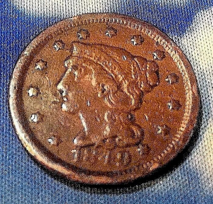 1849  Braided Large  Cent-Small Date FREE SHIPPING Save +$3.00
