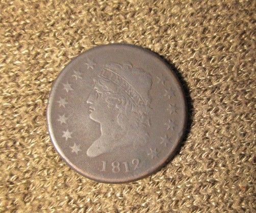 1812 Classic Head, Large Cent Old Copper