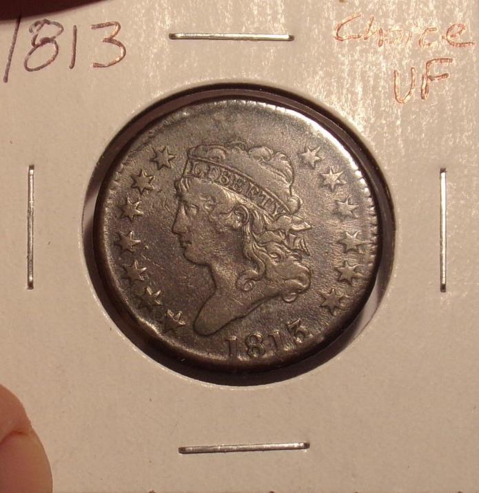 1813 Classic Head Large Cent VF+.....Priced Below Wholesale....... Lot 1169