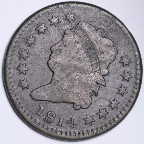 1814 Classic Head Large Cent CHOICE FINE FREE SHIPPING E114 KFT