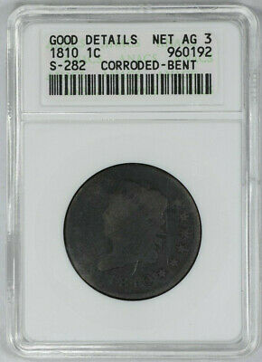 1810 CLASSIC HEAD CENT 1C ANACS CERTIFIED AG 3 ABOUT GOOD DETAILS (192)