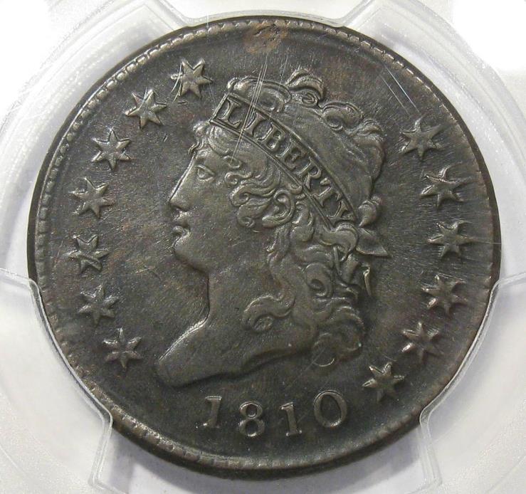 1810 Classic Head Large Cent PCGS AU Details
