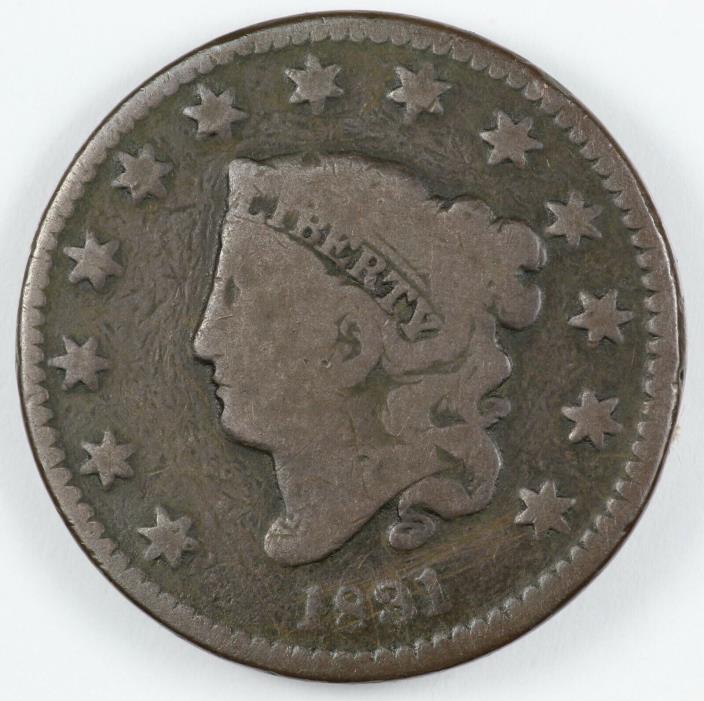 1831 Matron Head Large Cent 1C