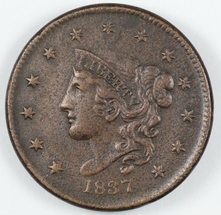 1837 Coronet Head Large Cent 1C