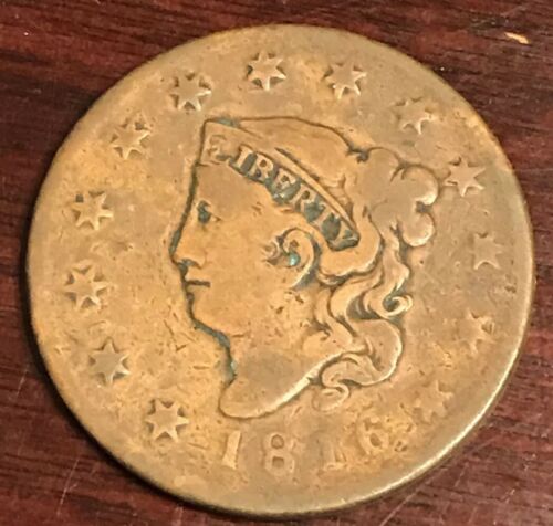 1816 Coronet Head Large Cent + Circulated  L424