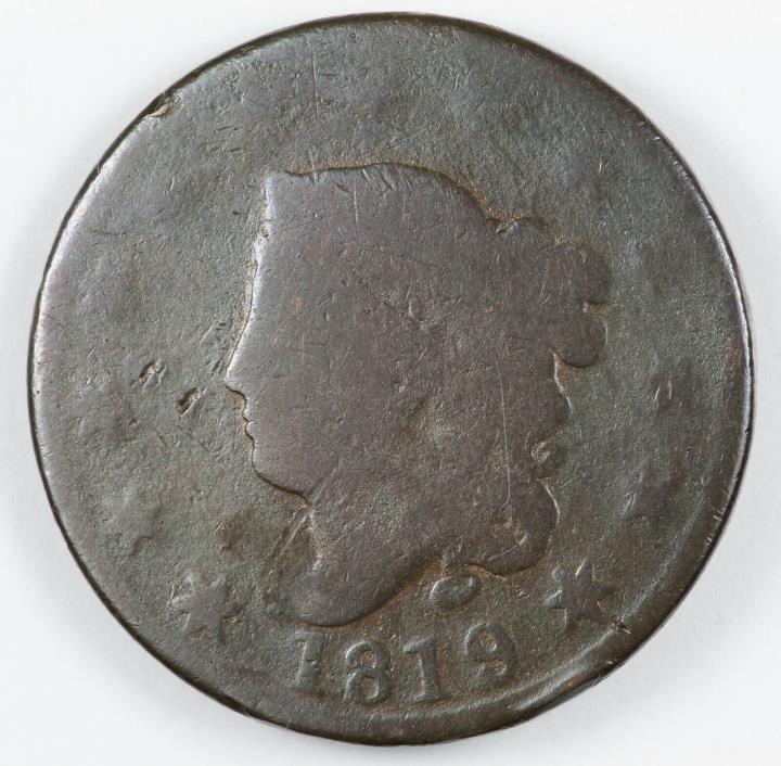 1819 Matron Head Large Cent 1C
