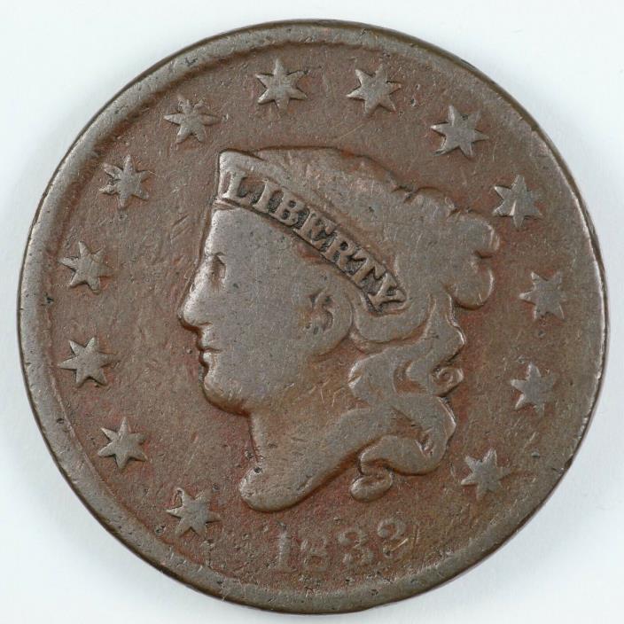 1833 Matron Head Large Cent 1C