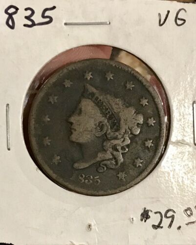 1835 Coronet Head Large Cent Penny