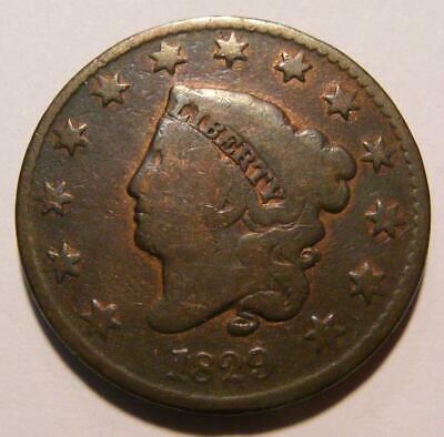 AWESOME 1829 Medium Letters Large Cent - Pleasing Circulated Coin