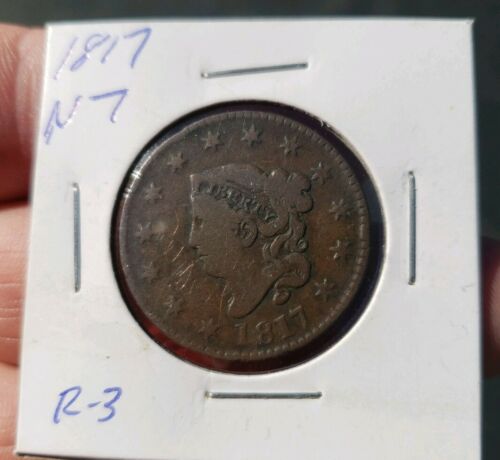 1817 Coronet Head Large Cent Penny - Circulated Condition