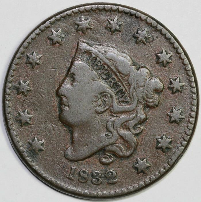 1832 1c Coronet or Matron Head Large Cent UNSLABBED