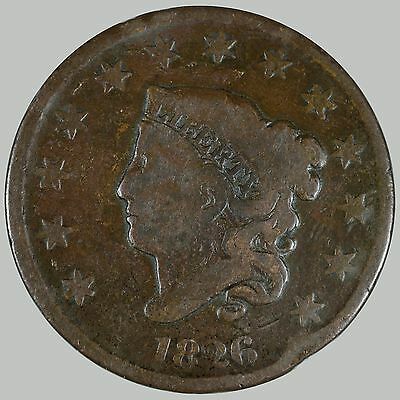 1826 N-4 Coronet Head Cent -Nice book worthy example-