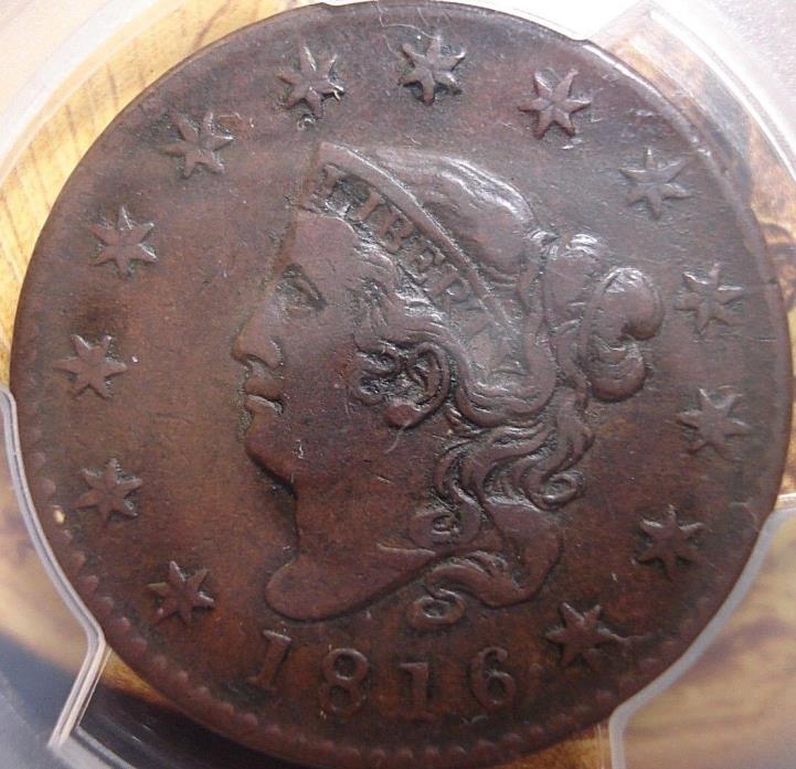 1816 PCGS VF 20 Matron or Coronet Head Large Cent Coin 1c 28514365 12282018