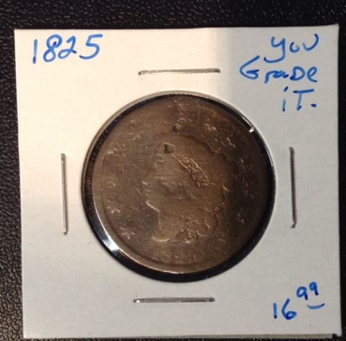 1825 1C Coronet Head Cent