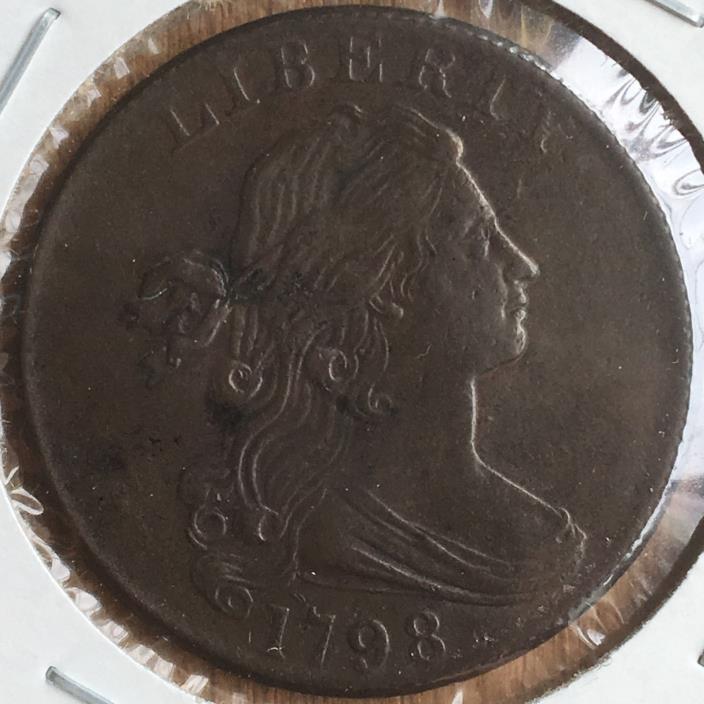 1798 Draped Bust Large Cent, 2nd Hair Style - BEAUTIFUL!