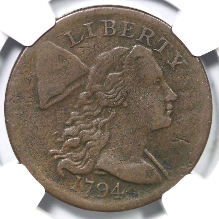 1794 S-57 NGC VF 25 Liberty Cap Large Cent Coin 1c