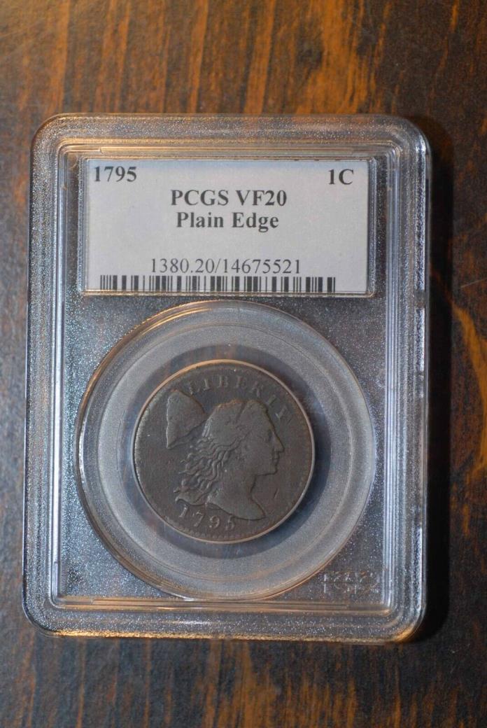 1795 Flowing Hair Cent, Plain Edge, PCGS VF20