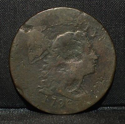 1796 LARGE CENT ? VG VERY GOOD ? 1C FLOWING HAIR L@@K NOW DETAILS D54 ?TRUSTED?