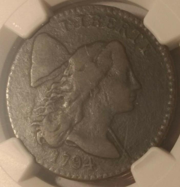 1794 Flowing Hair large cent. S-31 Head of 94. NGC VF details, environmental.