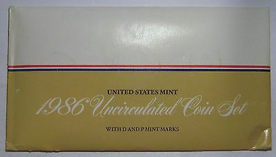 1986 US MINT SET WITH ALL ORIGINAL PACKAGING AND COA!!!  FREE SHIPPING!!!