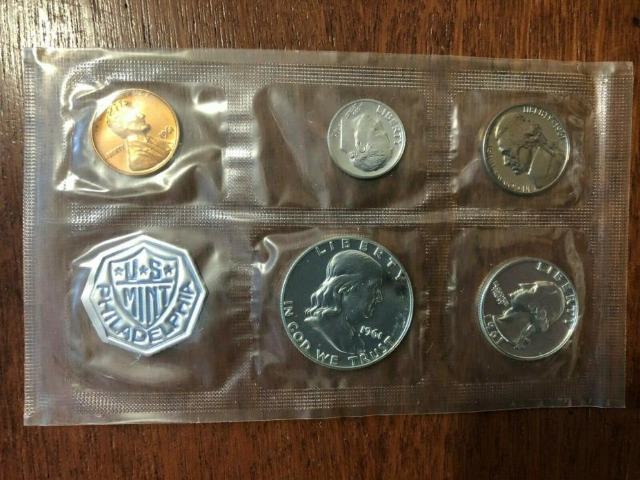 1961-P U.S. Mint Proof Set (5) Coin Set (90% Silver) Half, Quarter, Dime ,No Env