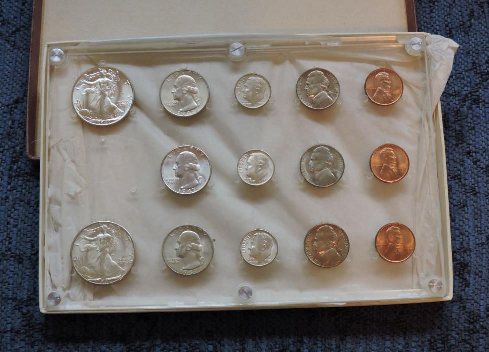 1947 PDS UNCIRCULATED SILVER MINT SET - SUPER NICE!