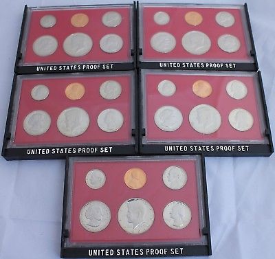5 1981 Official US Proof Coin Sets (Lot of 5 Sets)