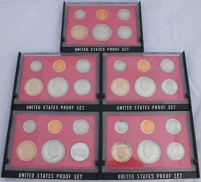 5 1982 Official US Proof Coin Sets (Lot of 5 Sets)